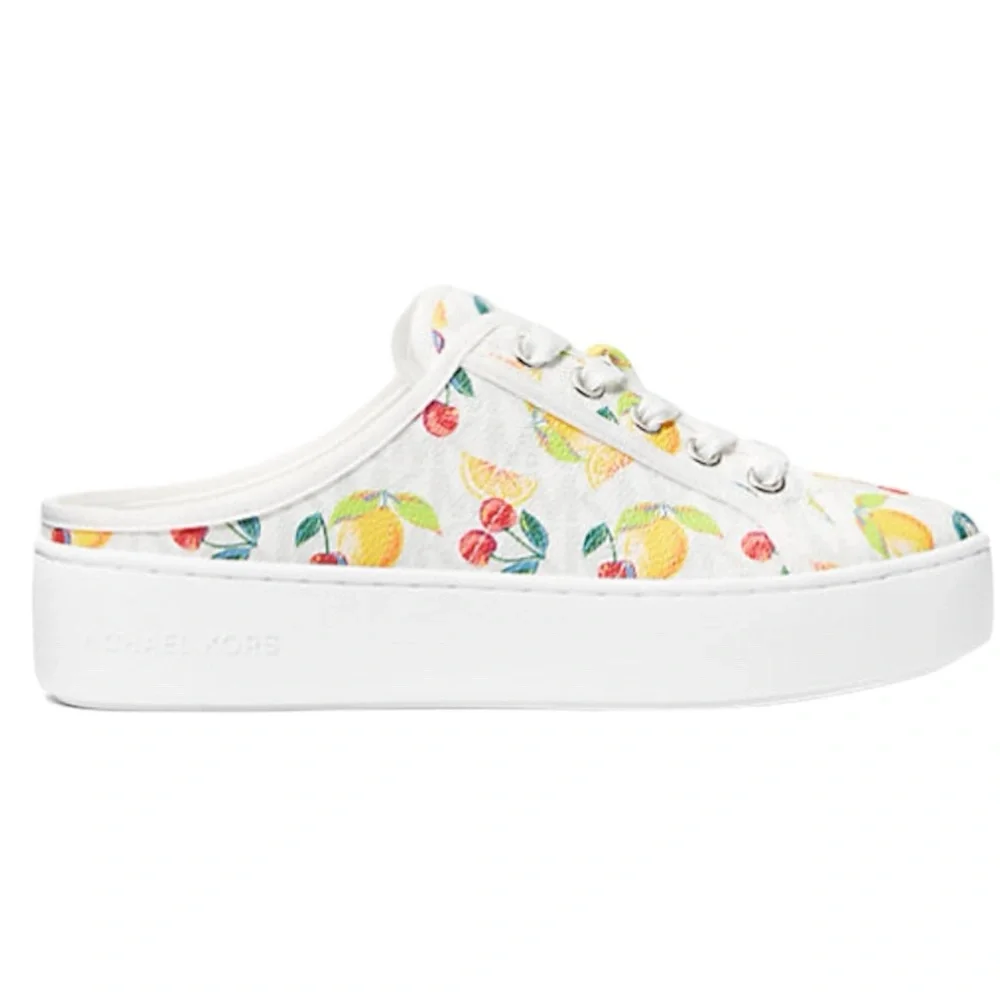 Poppy Fruit Print Logo Slip-On Sneaker Size 10 NIB NWT